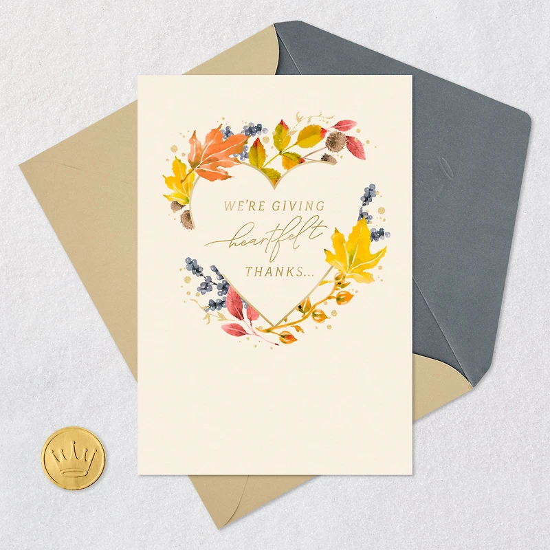 We're Giving Heartfelt Thanks for You Thanksgiving Card for only USD 3.99 | Hallmark