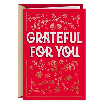 Grateful for You Christmas Thank-You Card for only USD 2.99 | Hallmark