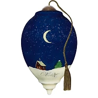 Ne'Qwa Art Jingle All the Way Santa and Reindeer Glass Christmas Ornament for only USD 55.00 | Hallmark