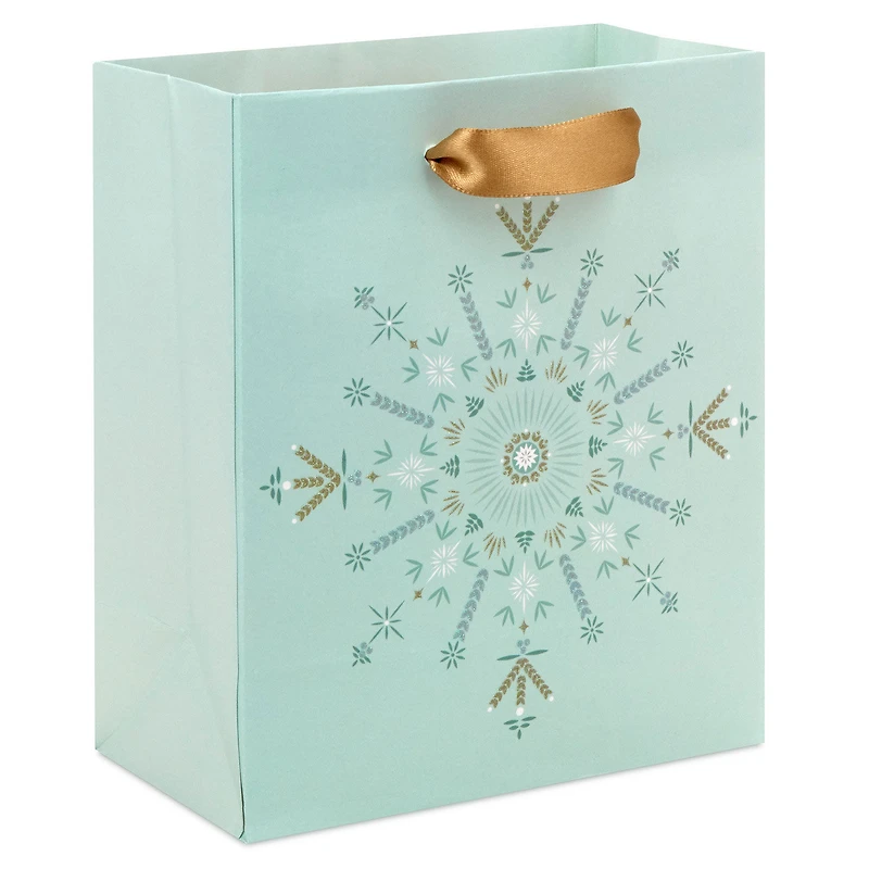 6.5" Sparkly Star on Light Sage Small Holiday Gift Bag for only USD 2.49 | Hallmark