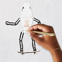 Poseable Skeleton on Skateboard Paper Craft Halloween Card for only USD 5.99 | Hallmark