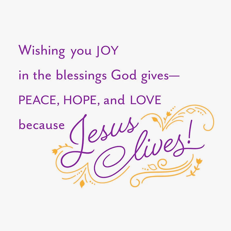 Peace, Hope and Love Because He Lives Religious Easter Card for only USD 2.00 | Hallmark