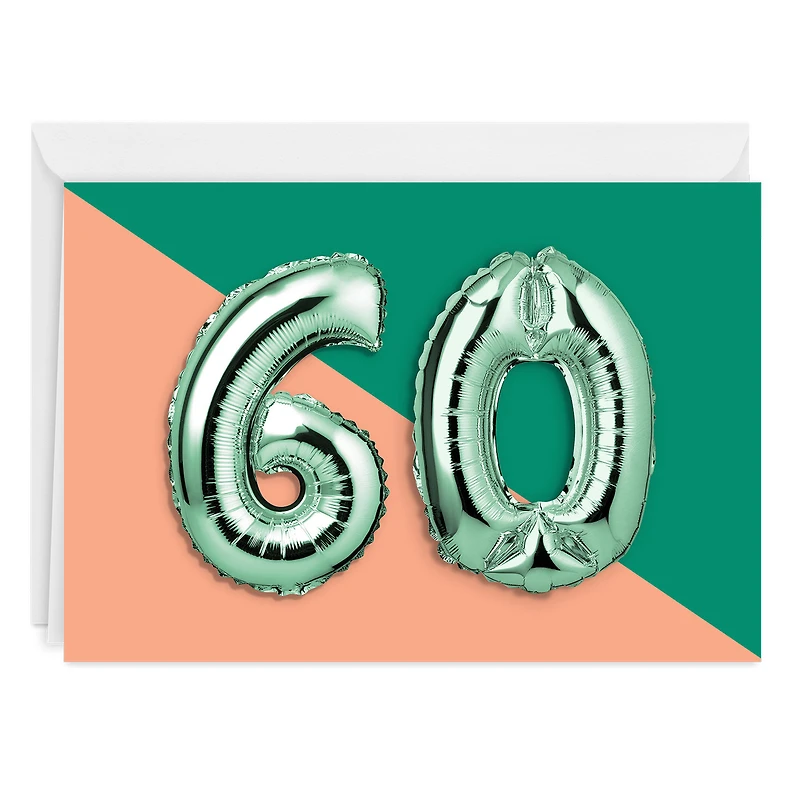 60th Balloons Custom Card for only USD 4.99 | Hallmark