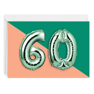 60th Balloons Custom Card for only USD 4.99 | Hallmark