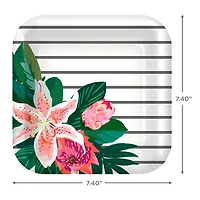 Lily Bouquet on Stripes Square Dessert Plates, Set of 8 for only USD 3.99 | Hallmark