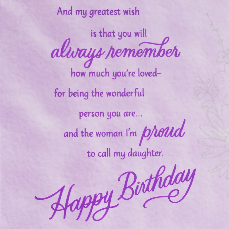 My Greatest Wish for You Birthday Card for Daughter for only USD 9.59 | Hallmark