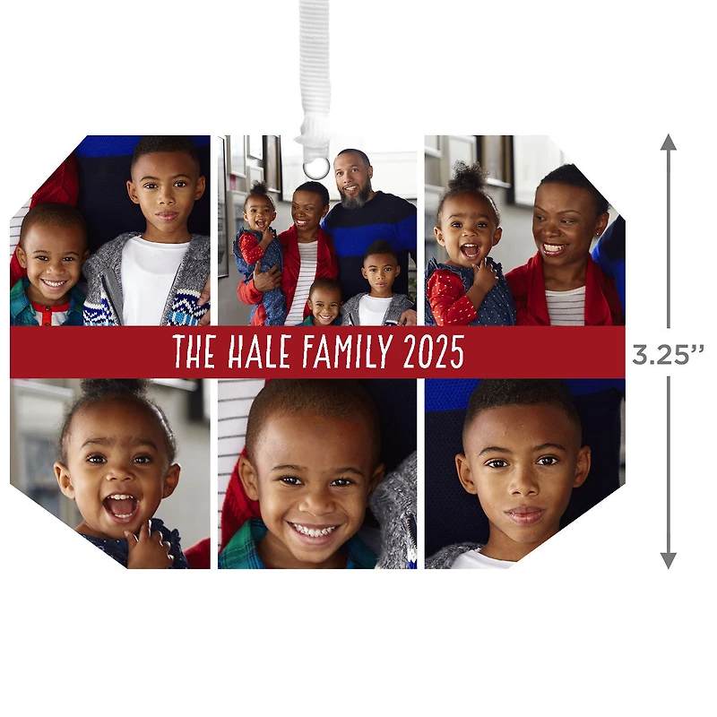 Six-Photo Metal Personalized Ornament, Custom Photo and Text for only USD 17.99 | Hallmark