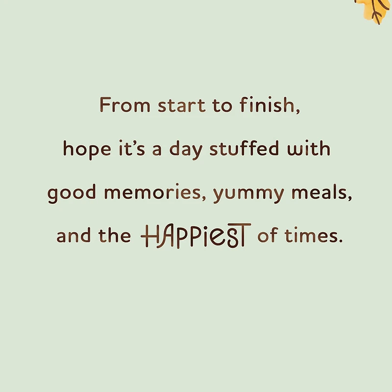 A Day Stuffed With Happy Times Thanksgiving Card for only USD 2.99 | Hallmark