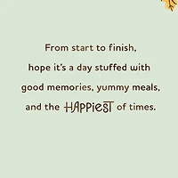 A Day Stuffed With Happy Times Thanksgiving Card for only USD 2.99 | Hallmark