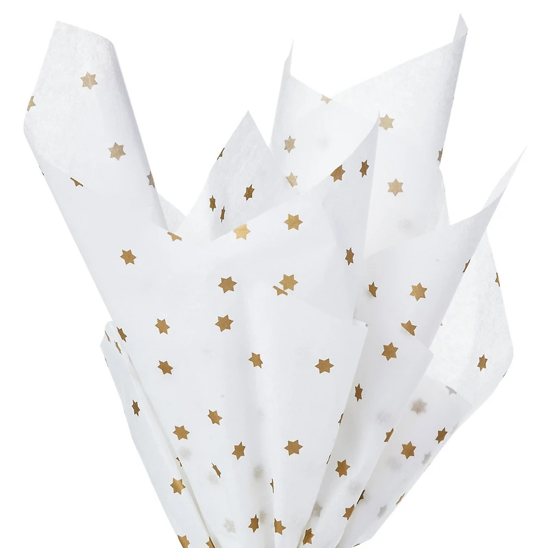 Gold Stars of David on White Hanukkah Tissue Paper, 6 sheets for only USD 1.99 | Hallmark