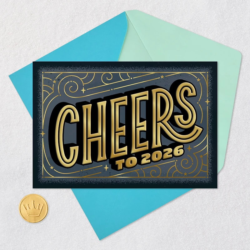 Cheers to 2026 New Year Card for only USD 3.99 | Hallmark