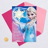 Disney Frozen Elsa Snowflake Musical Birthday Card With Light for only USD 8.99 | Hallmark