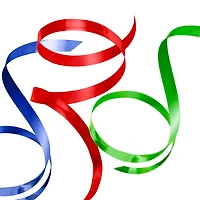 0.2" Red/Green/Blue Metallic 3-Pack Curling Ribbon, 90' total for only USD 2.99 | Hallmark