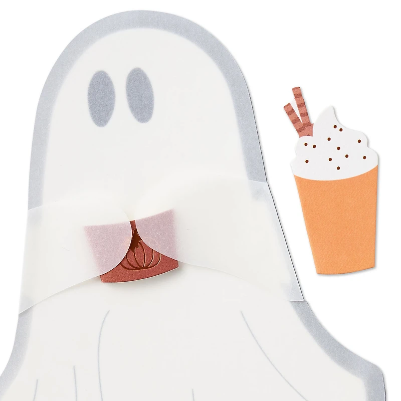 Ghost with Pumpkin Latte Papercraft Halloween Card for only USD 5.99 | Hallmark