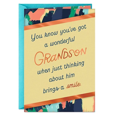 Thoughts of You Bring a Smile Birthday Card for Grandson for only USD 2.99 | Hallmark
