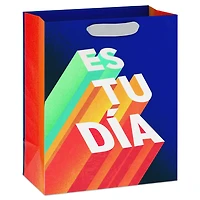 9.6" Es Tu Día Shadow Lettering on Blue Medium Gift Bag for only USD 3.99 | Hallmark