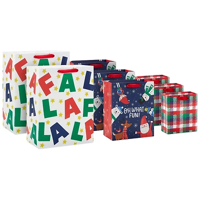 Fa La La Fun 8-Pack Assorted Gift Bag Bundle for only USD 12.99 | Hallmark
