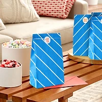 Bold Blue Stripes 8-Pack Paper Goodie Bags With Stickers for only USD 6.29 | Hallmark