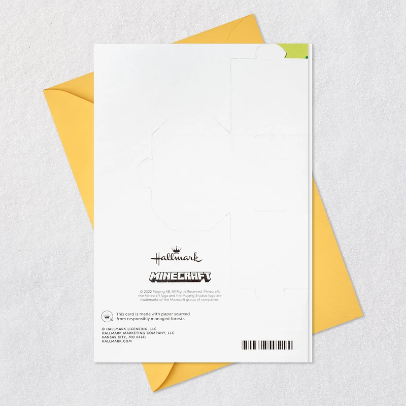 Minecraft Have a Blast Birthday Card for Kids With Build-Your-Own Creeper for only USD 5.59 | Hallmark