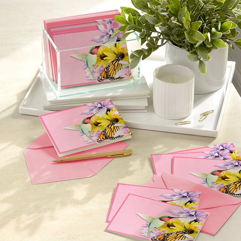 Marjolein Bastin Hummingbird and Butterfly Boxed Blank Notes, Pack of 20 for only USD 10.99 | Hallmark