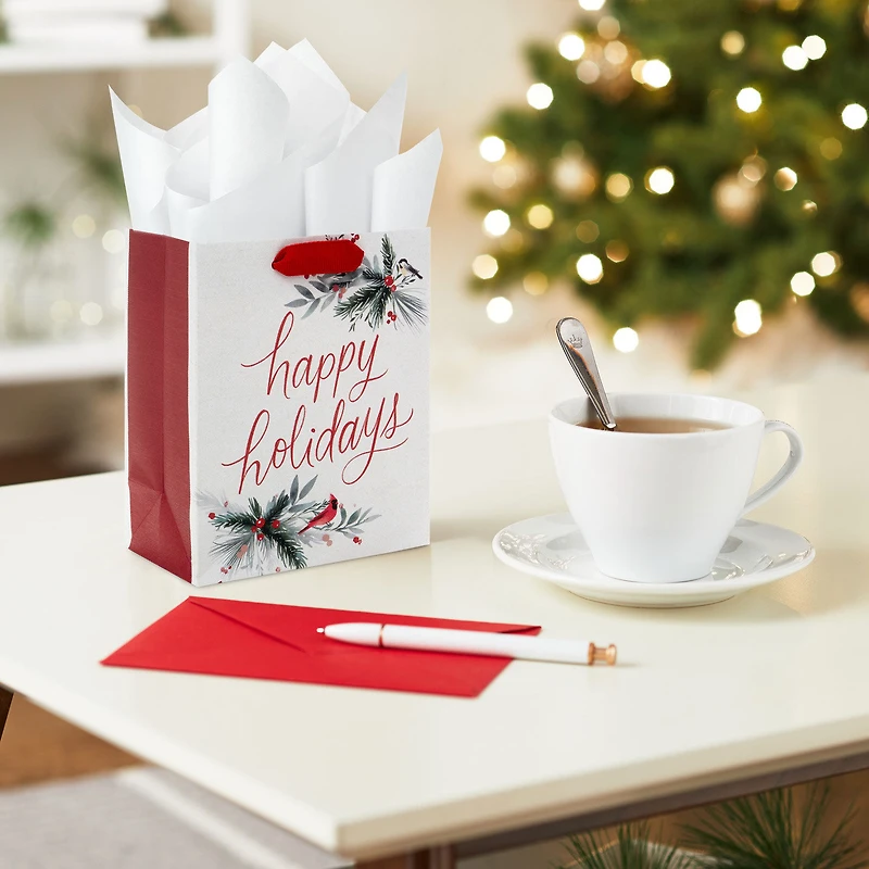 6.5" Happy Holidays on White Small Gift Bag for only USD 2.49 | Hallmark