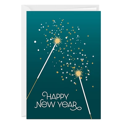 Happy and Hopeful Sparklers Custom New Year Card for only USD 4.99 | Hallmark