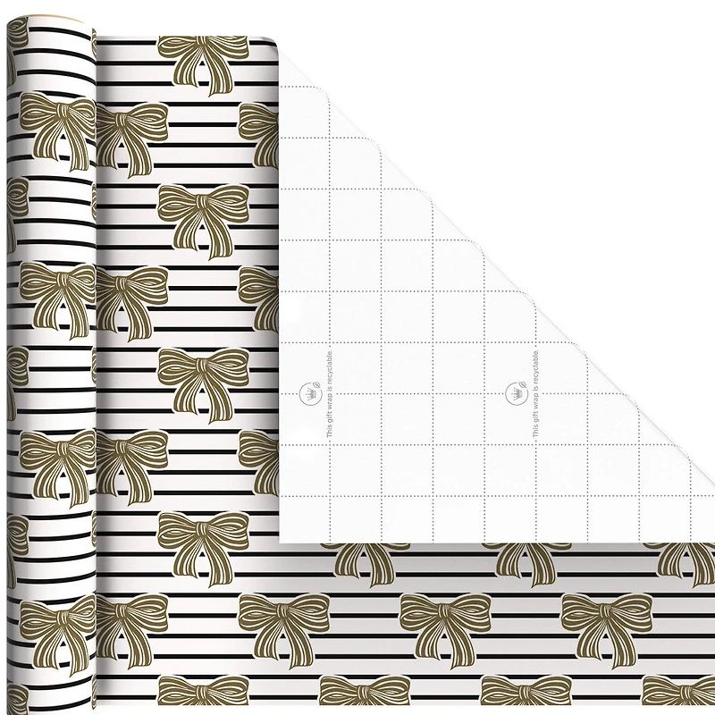Hearts, Dots and Bows 3-Pack Wrapping Paper Mini Roll Bundle, 60 sq. ft. total for only USD 9.99 | Hallmark