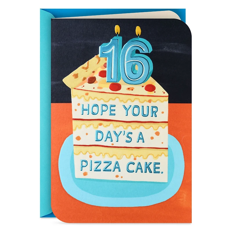 A Pizza Cake 16th Birthday Card for only USD 4.99 | Hallmark