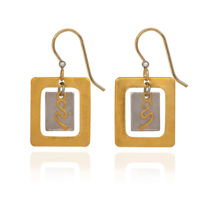 Silver Forest Mixed Metal Geometric Drop Earrings for only USD 21.00 | Hallmark