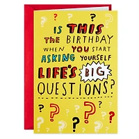 Life's Big Questions Funny Birthday Card for only USD 4.49 | Hallmark