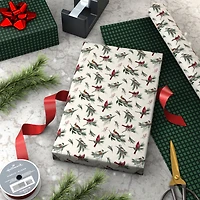 Cardinals/Green and Black Check Holiday Reversible Wrapping Paper Roll, 30 sq. ft. for only USD 4.99 | Hallmark