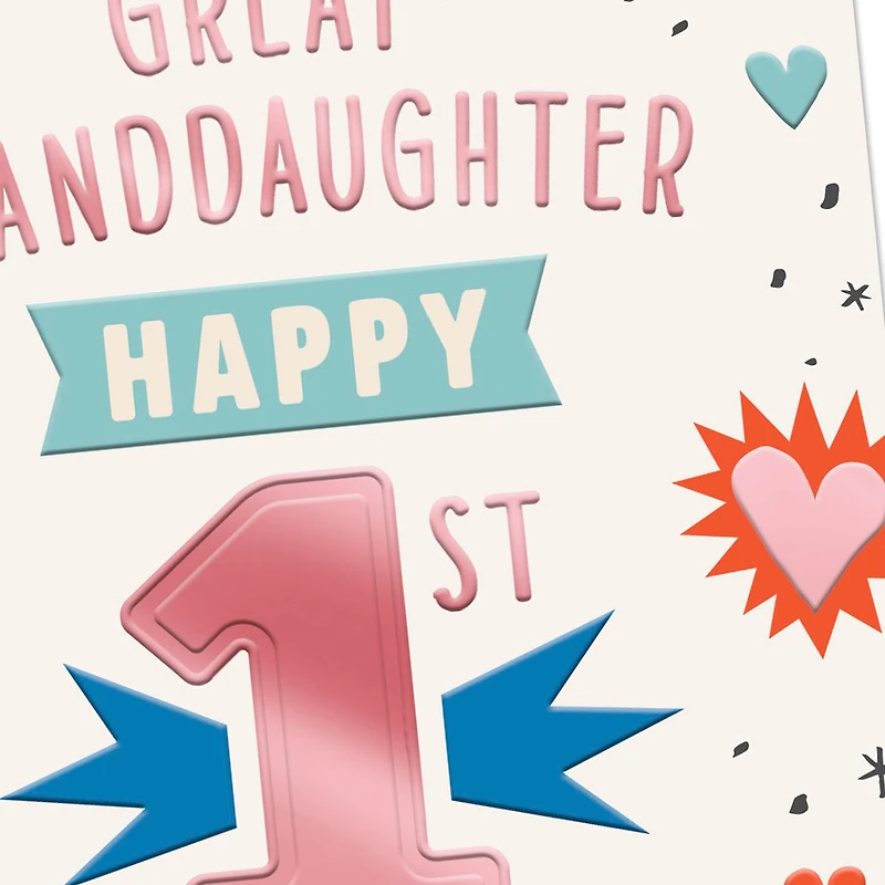 So Much Cuteness and Fun 1st Birthday Card for Great-Granddaughter for only USD 2.99 | Hallmark