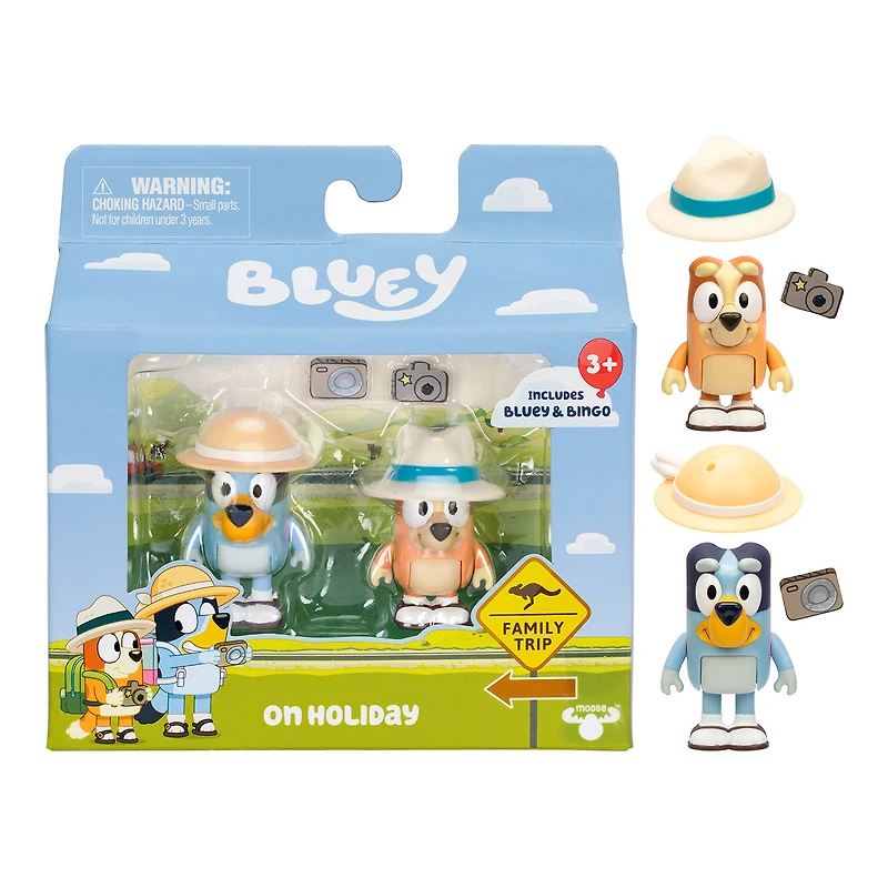 Bluey and Bingo on Holiday Play Figures, Set of 2 for only USD 14.99 | Hallmark