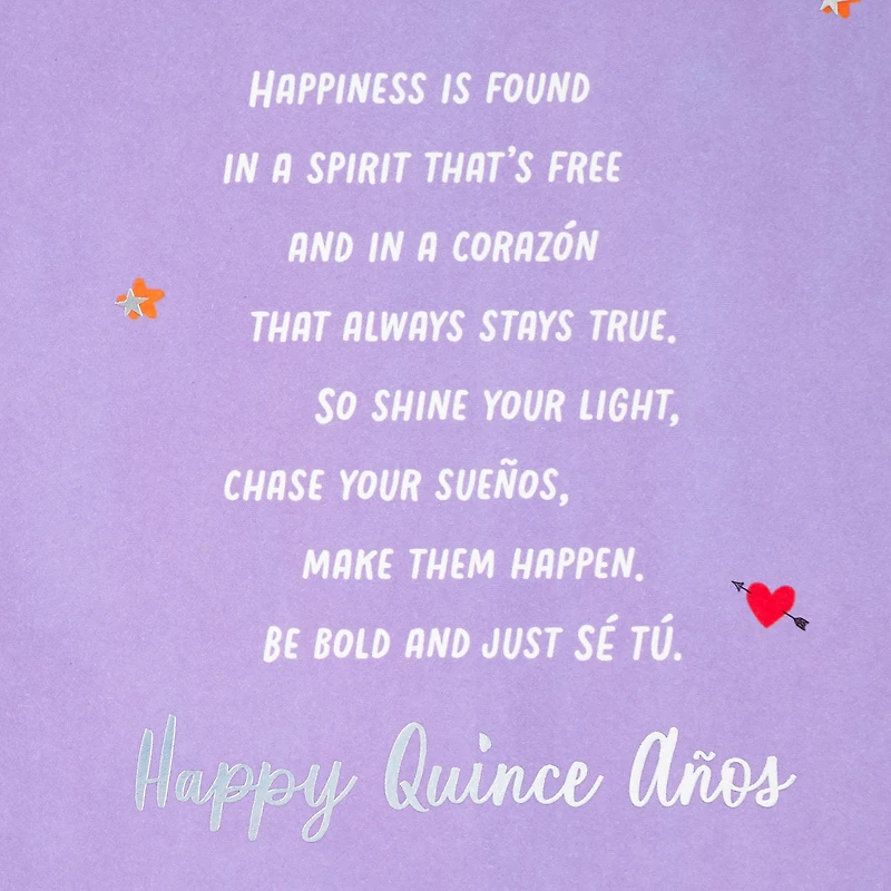 Shine Your Light Bilingual Quinceañera Card for only USD 3.59 | Hallmark