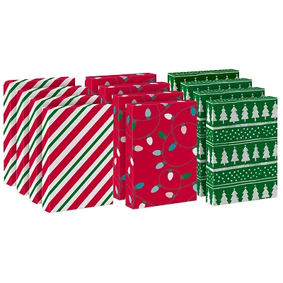 Colorful Christmas 12-Pack Assorted Medium Gift Box Bundle for only USD 14.99 | Hallmark