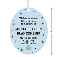 Vertical Oval Metal Personalized Ornament, Custom Text for only USD 17.99 | Hallmark