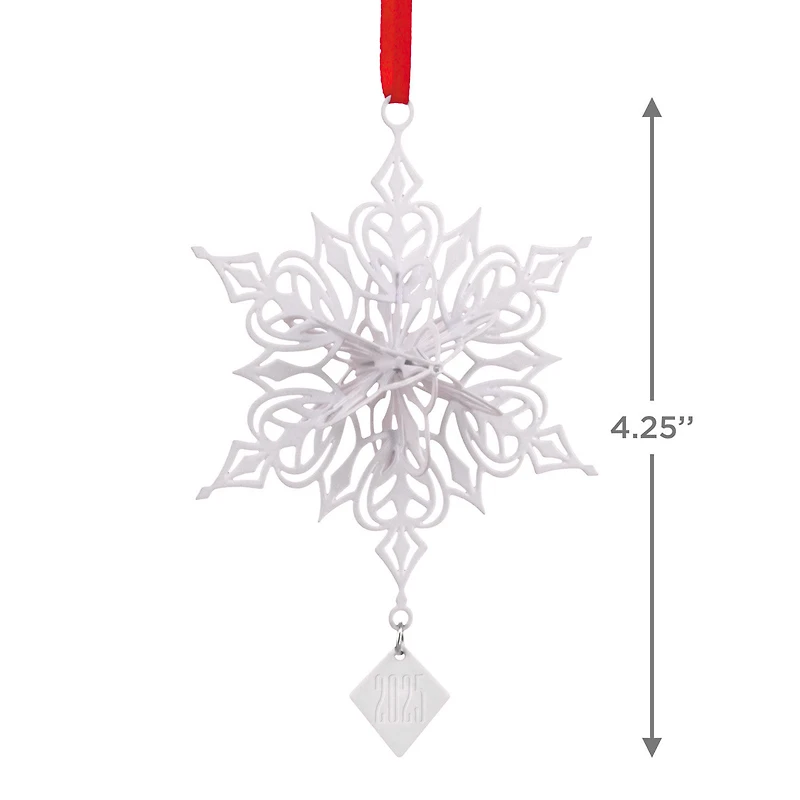 Dimensional Snowflake 2025 Metal Hallmark Ornament for only USD 14.99 | Hallmark