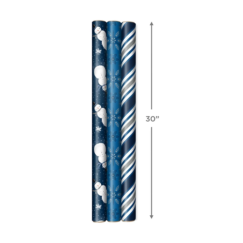 Blue and Silver Gift Wrap Kit With Holiday Wrapping Paper, Bows, Ribbons and Tags for only USD 29.99 | Hallmark