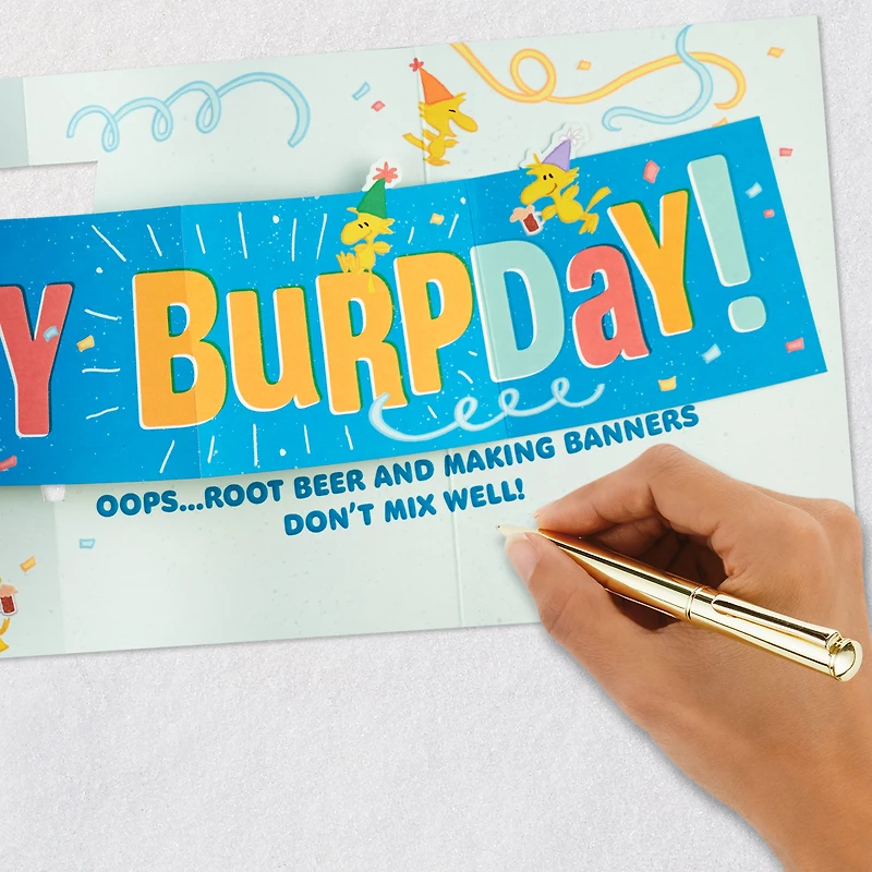 Peanuts® Snoopy and Woodstock Burpday Banner Funny Birthday Card for only USD 5.99 | Hallmark