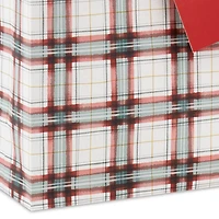 6.5" Farmhouse Plaid on White Small Holiday Gift Bag for only USD 2.49 | Hallmark