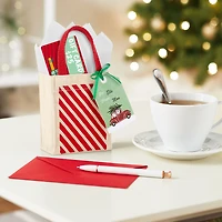 5.1" Candy Cane Stripe Mini Christmas Fabric Gift Tote for only USD 4.99 | Hallmark
