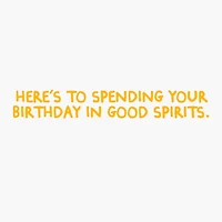 Spend Your Day in Good Spirits Funny Birthday Card for only USD 3.99 | Hallmark