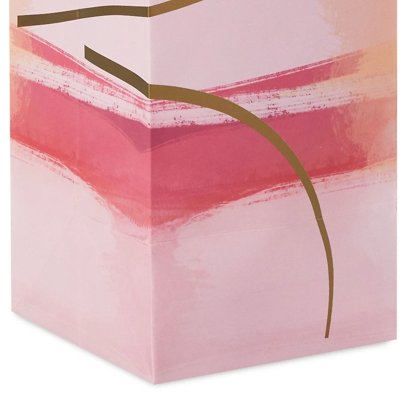 13" Abstract Pink and Gold 4-Pack Wine Bottle Gift Bags for only USD 9.99 | Hallmark