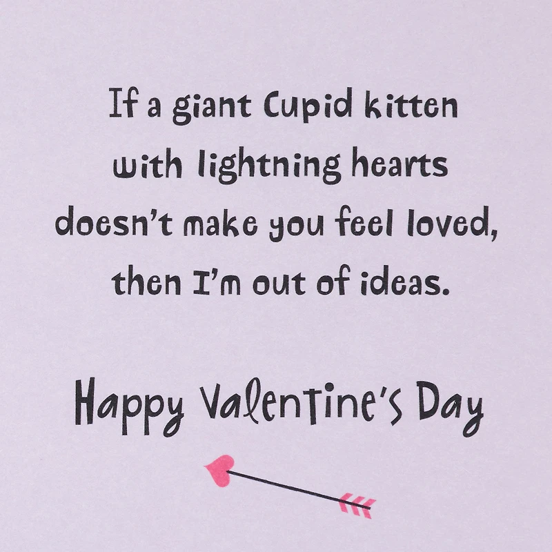 Giant Cupid Cat Funny Musical Valentine's Day Card With Light for only USD 8.99 | Hallmark