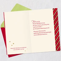 Thank You for Your Faithful Service Religious Christmas Card for Minister for only USD 3.99 | Hallmark