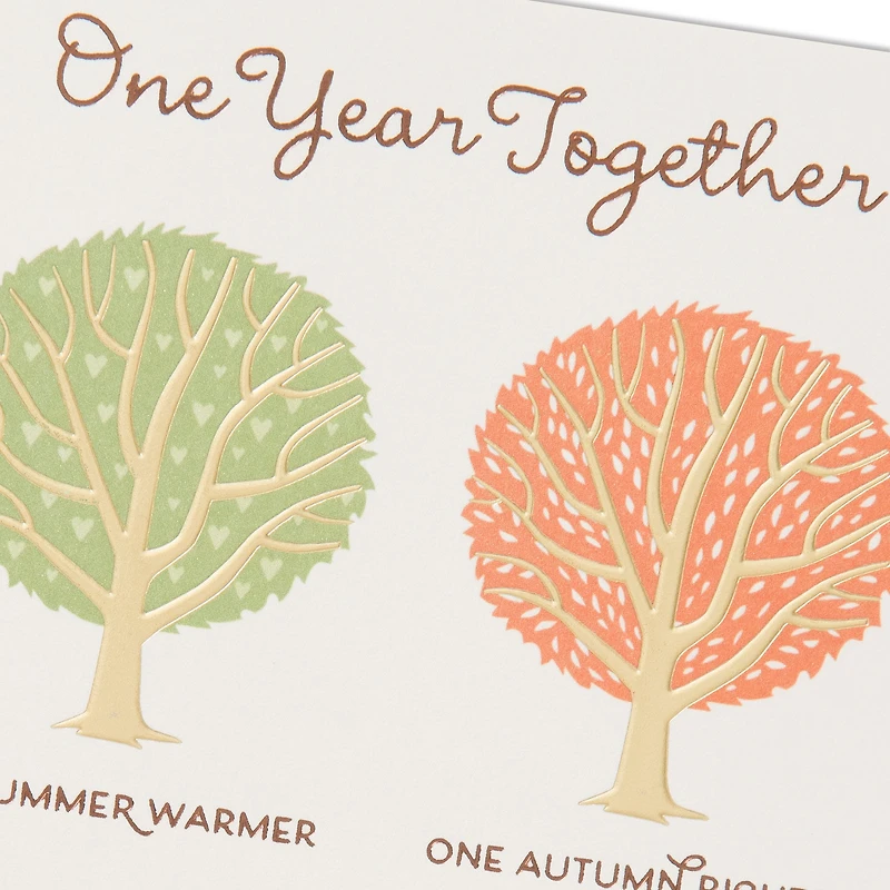 Summer, Autumn, Winter, Spring Trees First Anniversary Card for only USD 4.99 | Hallmark