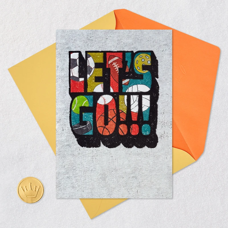 Let's Go Sports Graphics Lettering Birthday Card for Kids for only USD 4.99 | Hallmark