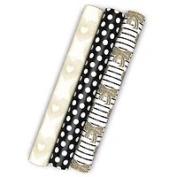 Hearts, Dots and Bows 3-Pack Wrapping Paper Mini Roll Bundle, 60 sq. ft. total for only USD 9.99 | Hallmark