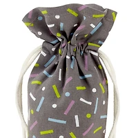 14" Confetti on Black Fabric Wine Gift Bag for only USD 6.99 | Hallmark