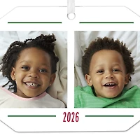 Two-Photo Metal Personalized Ornament, Custom Photo and Text for only USD 17.99 | Hallmark